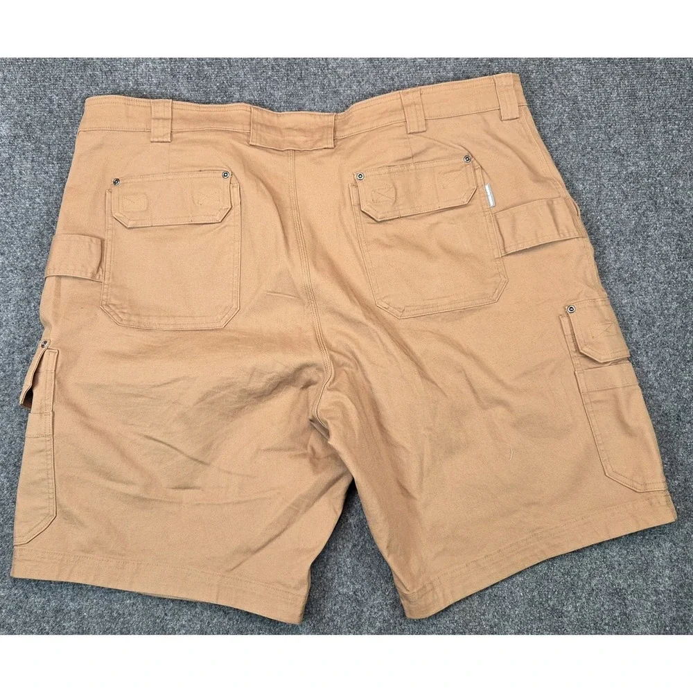 Duluth Trading Flex Fire Hose Cargo Shorts Mens 48 Brown Relaxed Fit